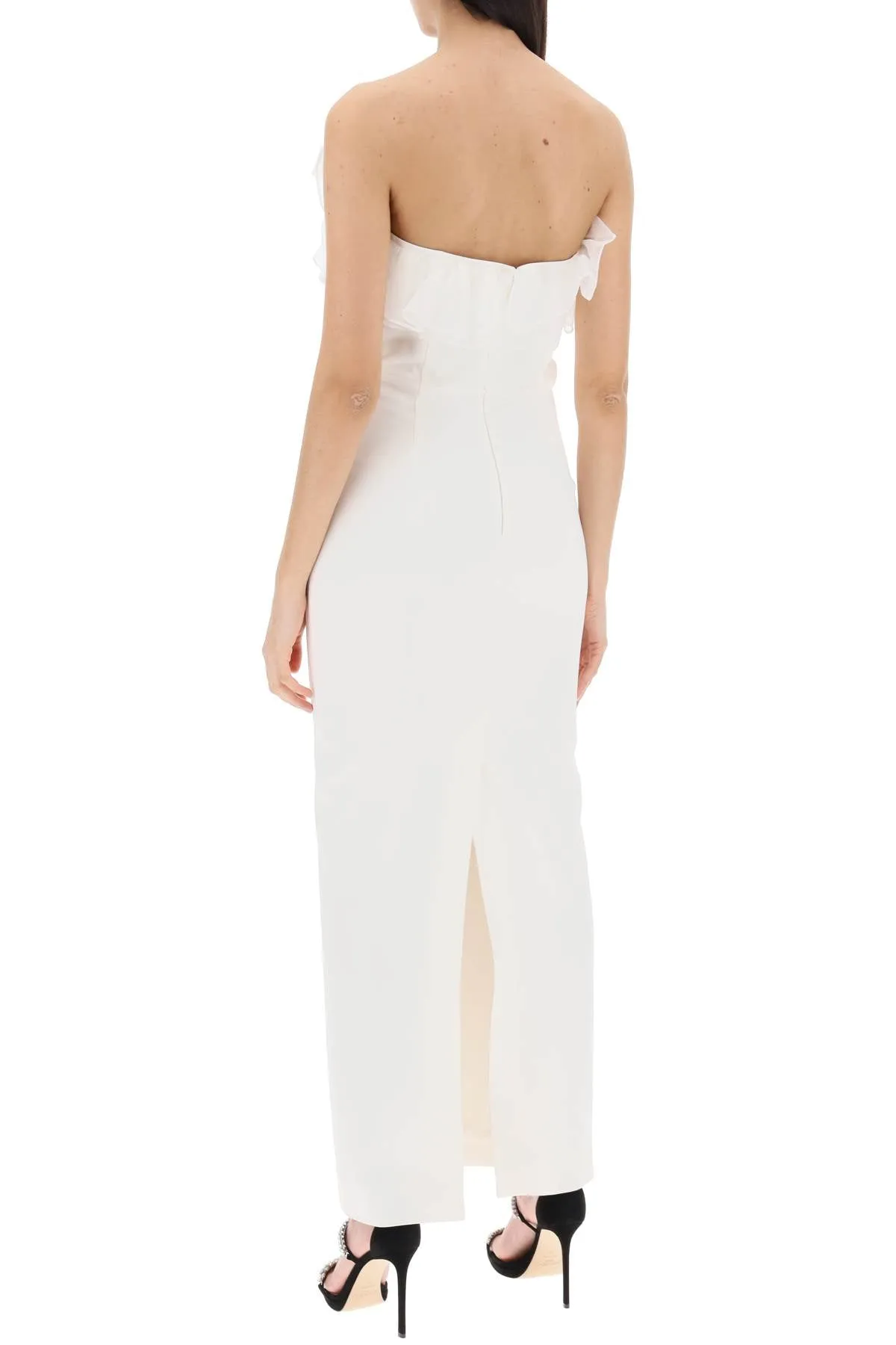 Alessandra rich strapless dress with organza details