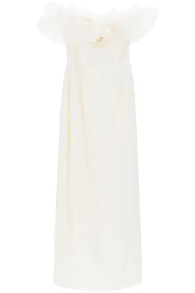 Alessandra rich strapless dress with organza details