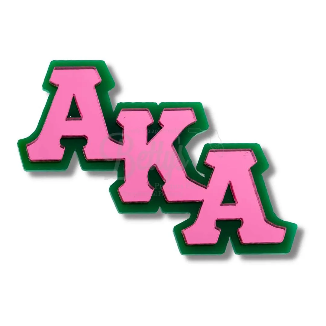 Alpha Kappa Alpha AKA Greek Letters Acrylic Lapel Pin