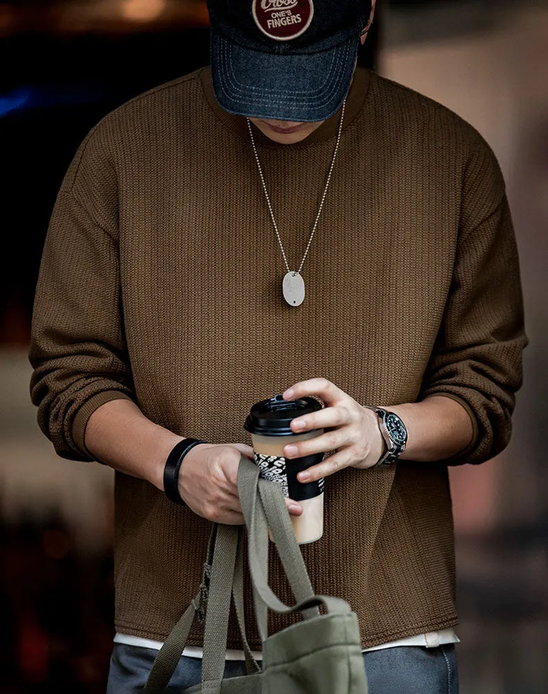 American Wool Knitwear Warm Lazy Pullover Men's Sweater