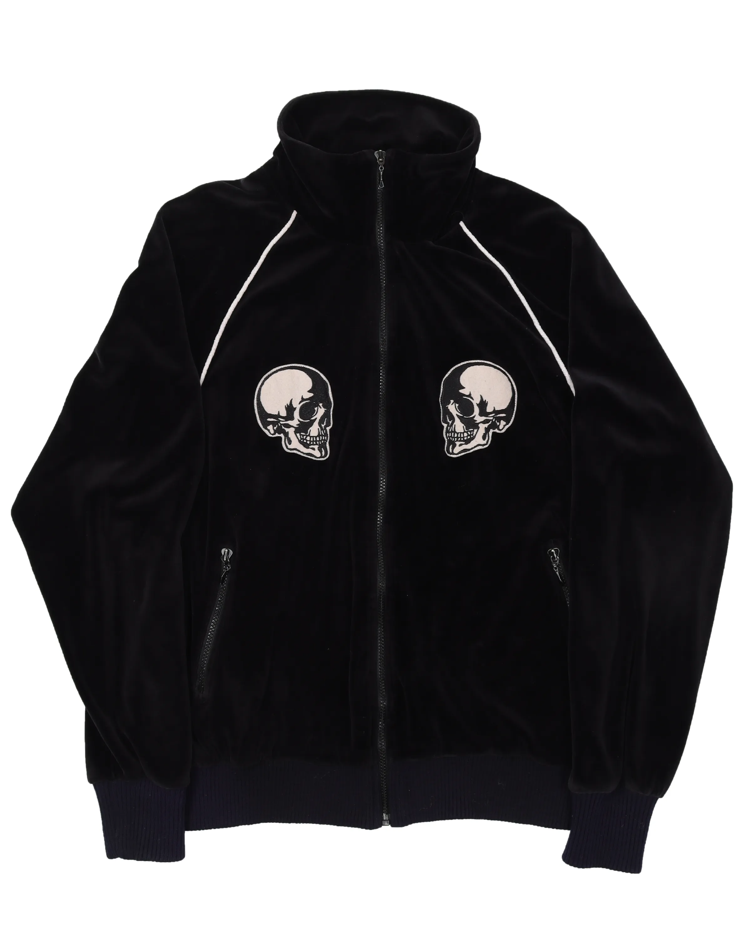 AW03 "Touch Me I'm Sick" Double Skull Velour Track Jacket