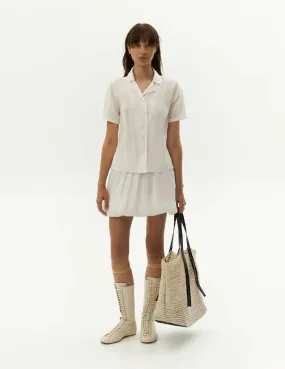 Balloon Short Skirt — White Color