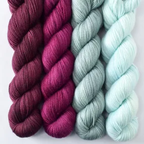 Beach Chair, Bougainvillea, Cordovan, Oak Moss - Yummy 2-Ply Quartet