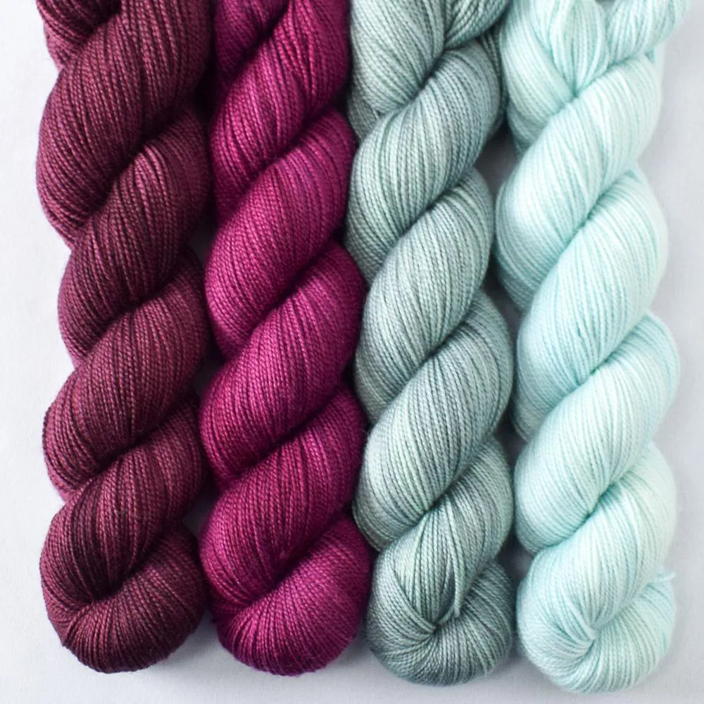 Beach Chair, Bougainvillea, Cordovan, Oak Moss - Yummy 2-Ply Quartet