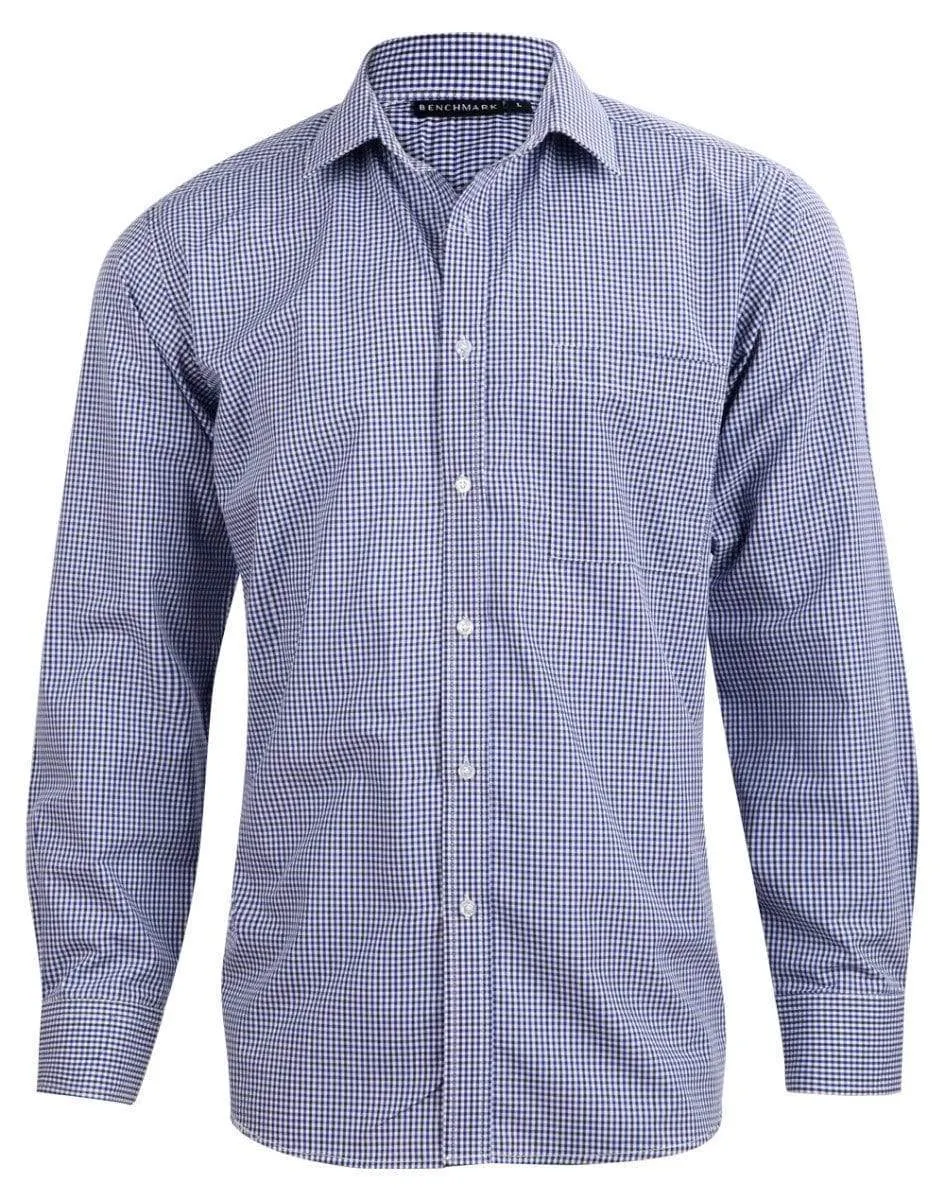 BENCHMARK Men’s Two Tone Gingham Long Sleeve Shirt M7320L