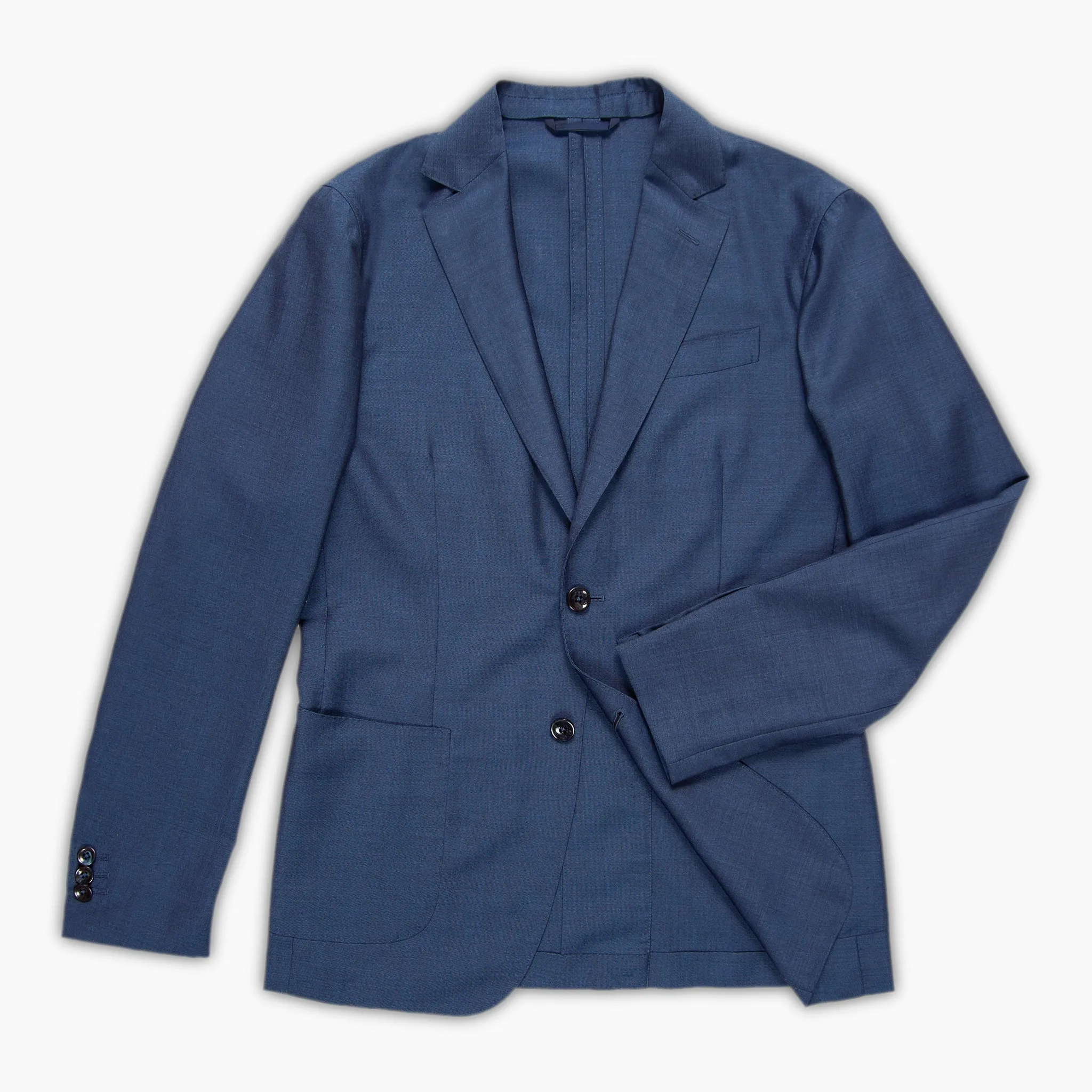 Benoit lead blue blazer in wool and Royal Mohair wool