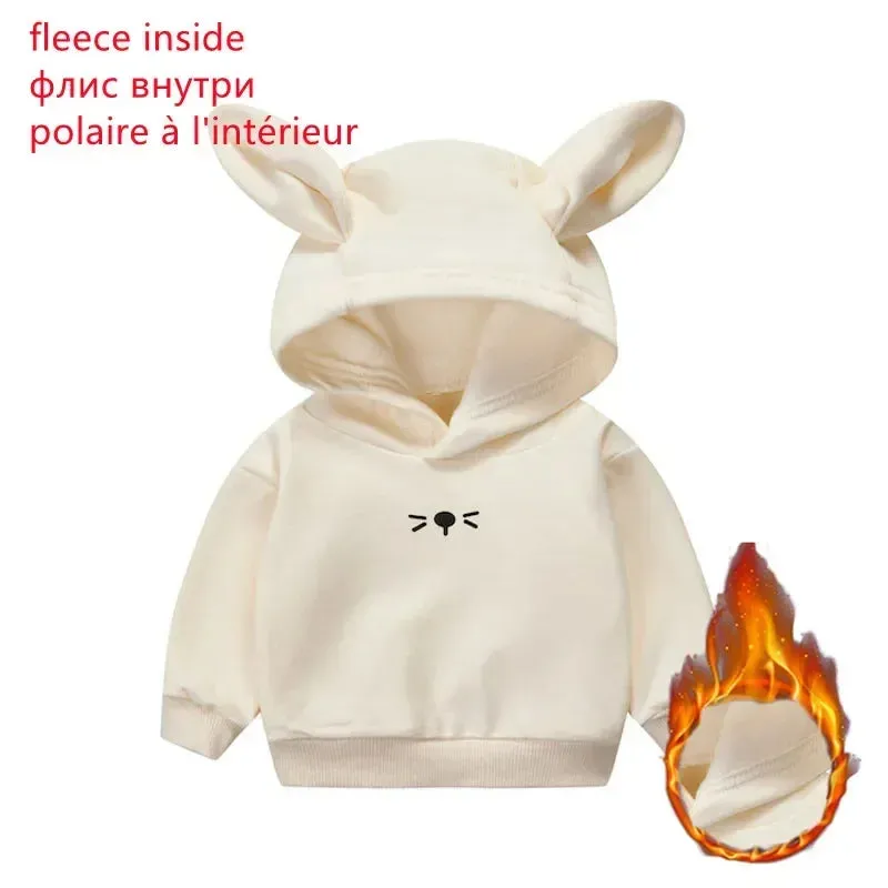 Binna Bunny Hoodies Sweatshirt 2 Types, regular, Flee Warm or Cool