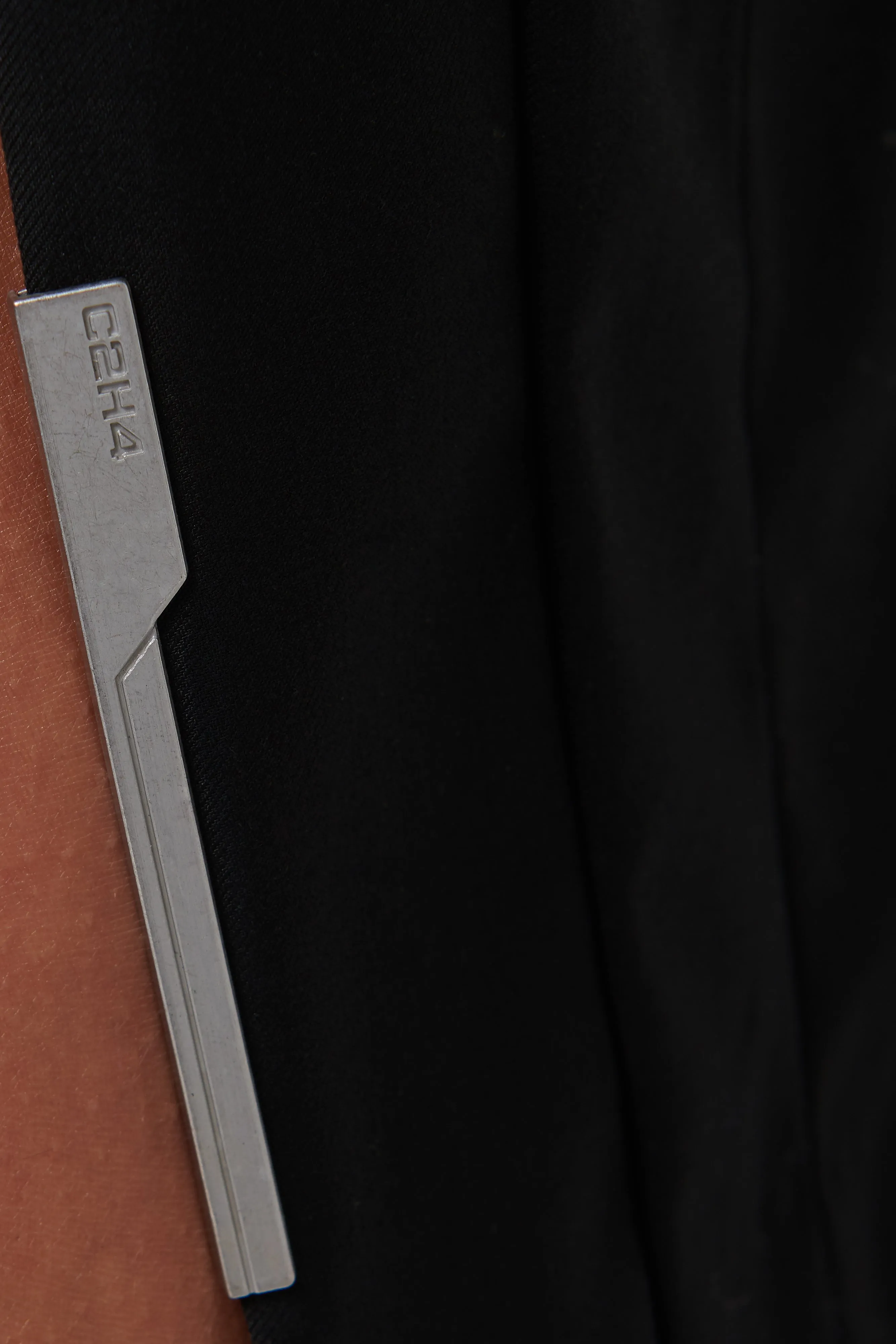 Black Asymmetrical Fitted Skirt