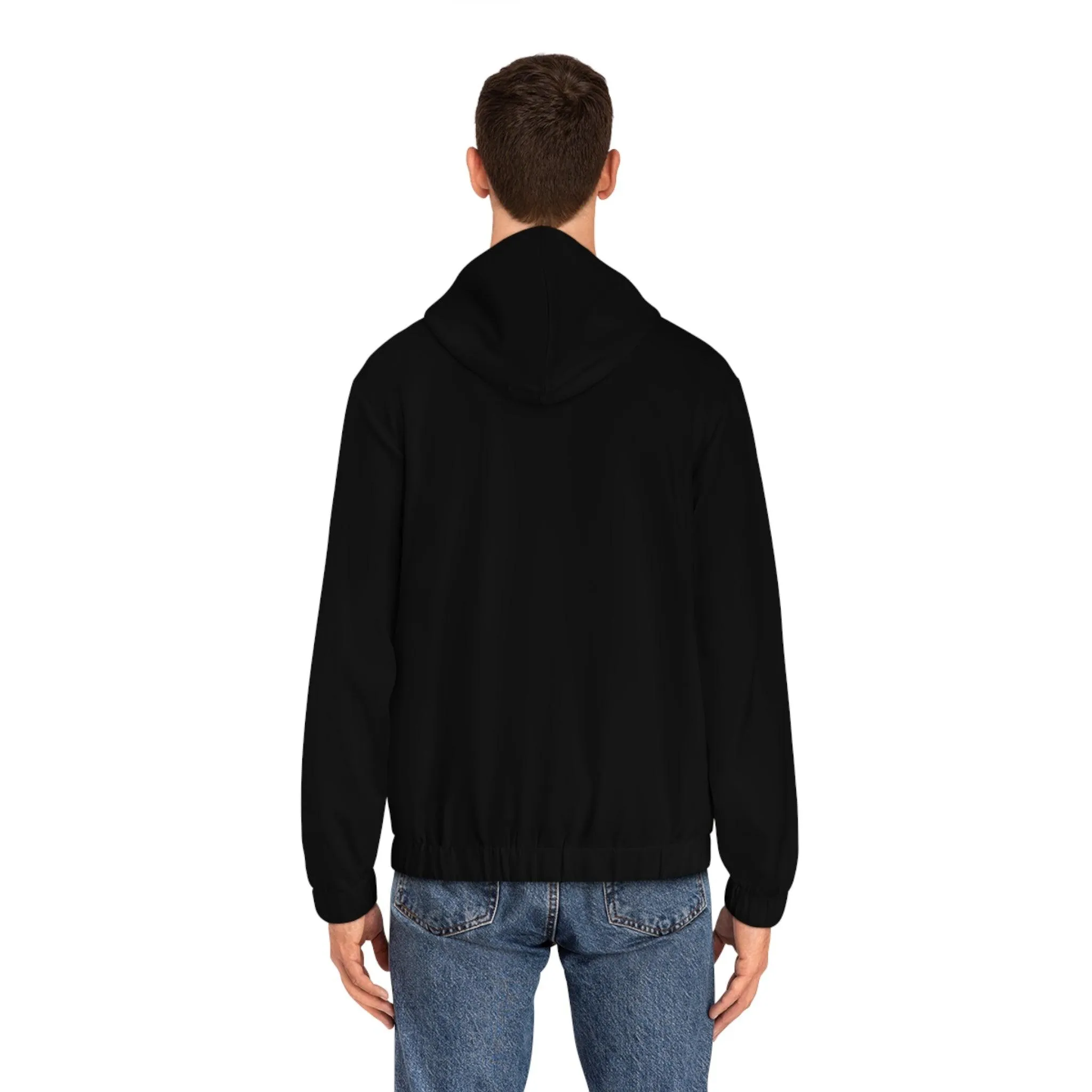 Black Men's Full-Zip Hoodie
