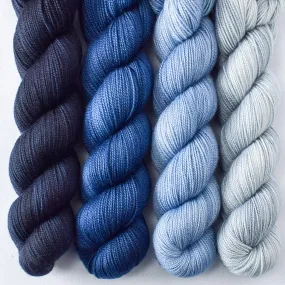 Blackbird, Denim, Puff of Smoke, Stonewashed - Yummy 2-Ply Quartet