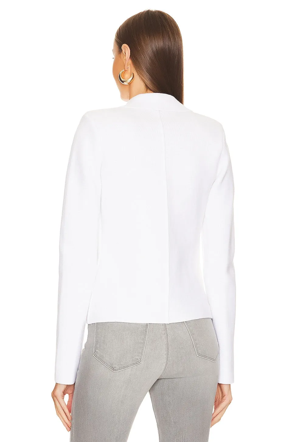 Blazer L'AGENCE Sofia Knit, white
