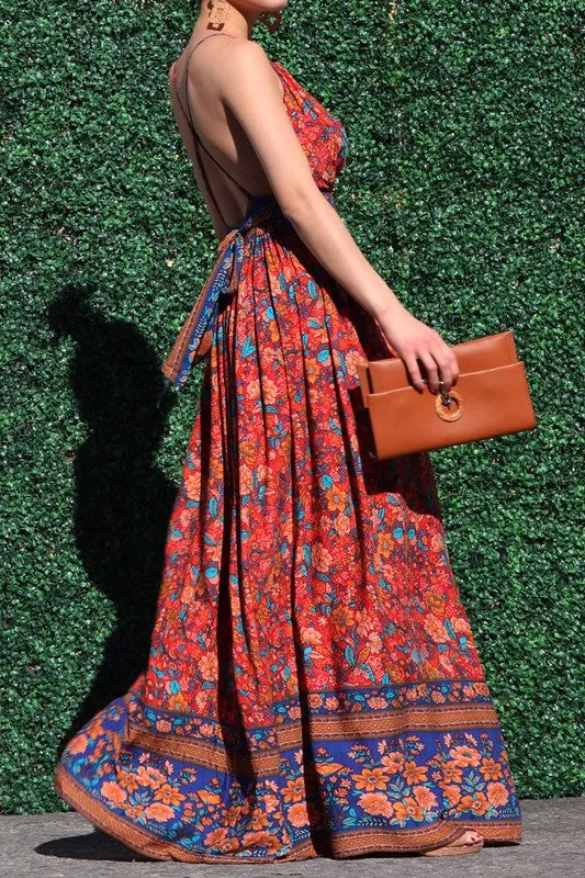 Bohemian Floral Maxi Dress