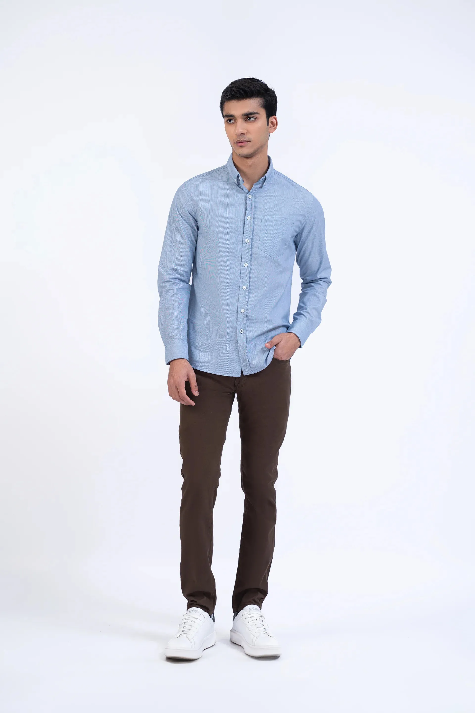 Brown Slim Fit 5 Pocket Pants
