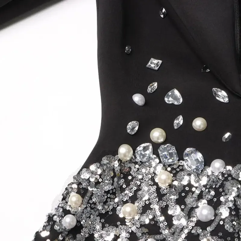 Chandelier Sequin Pearl Rhinestone Blazer