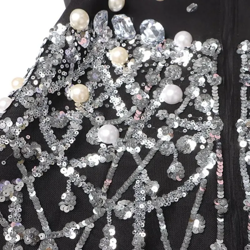 Chandelier Sequin Pearl Rhinestone Blazer