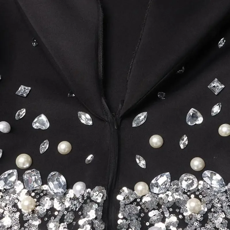 Chandelier Sequin Pearl Rhinestone Blazer