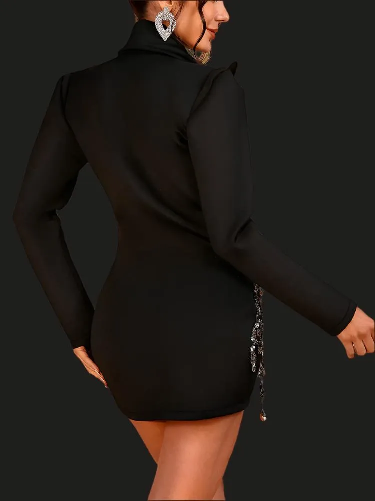 Chandelier Sequin Pearl Rhinestone Blazer