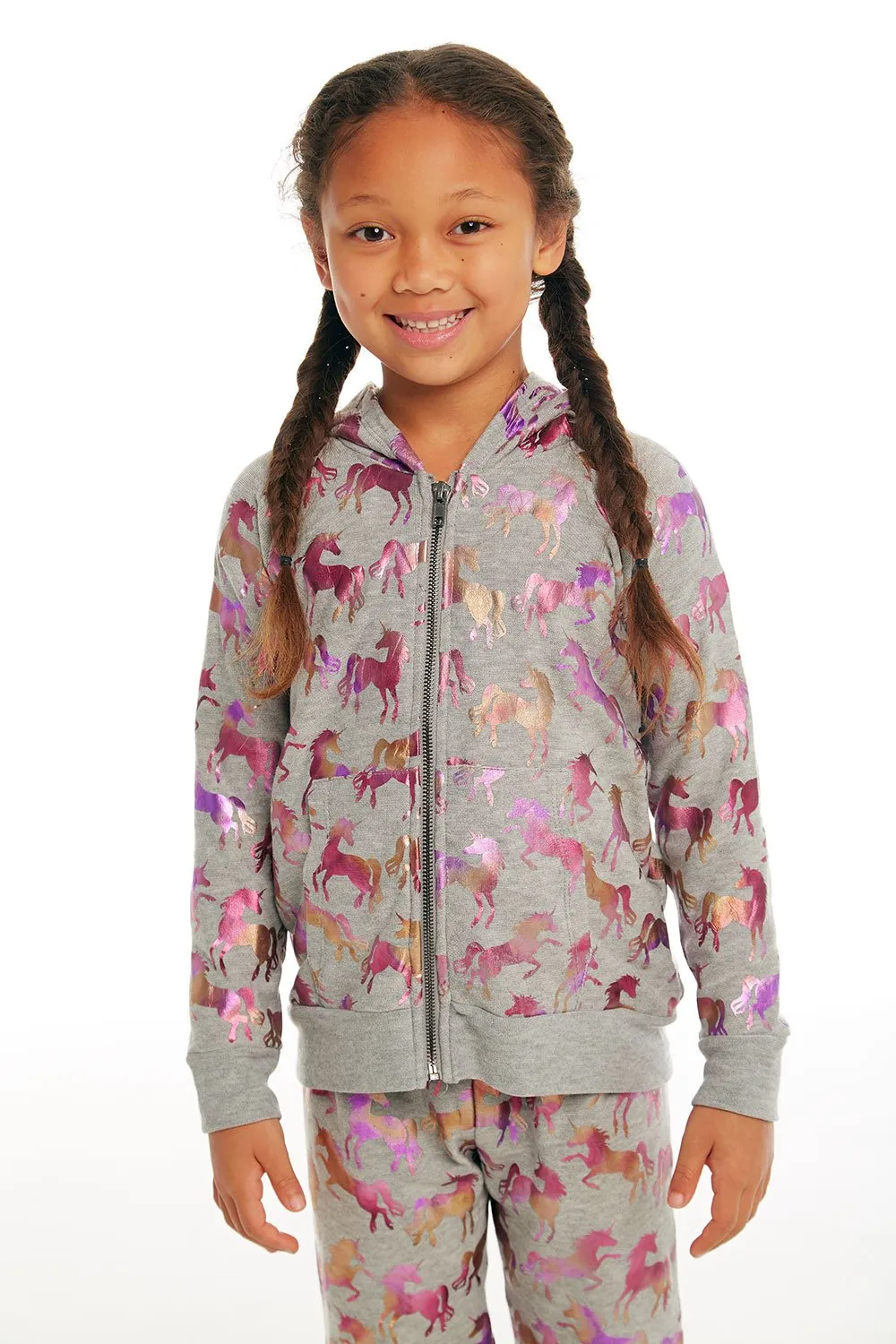 Chaser - Unicorn Rainbow Zip Up Hoodie