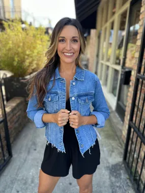 Clean Denim Jacket- Medium Denim