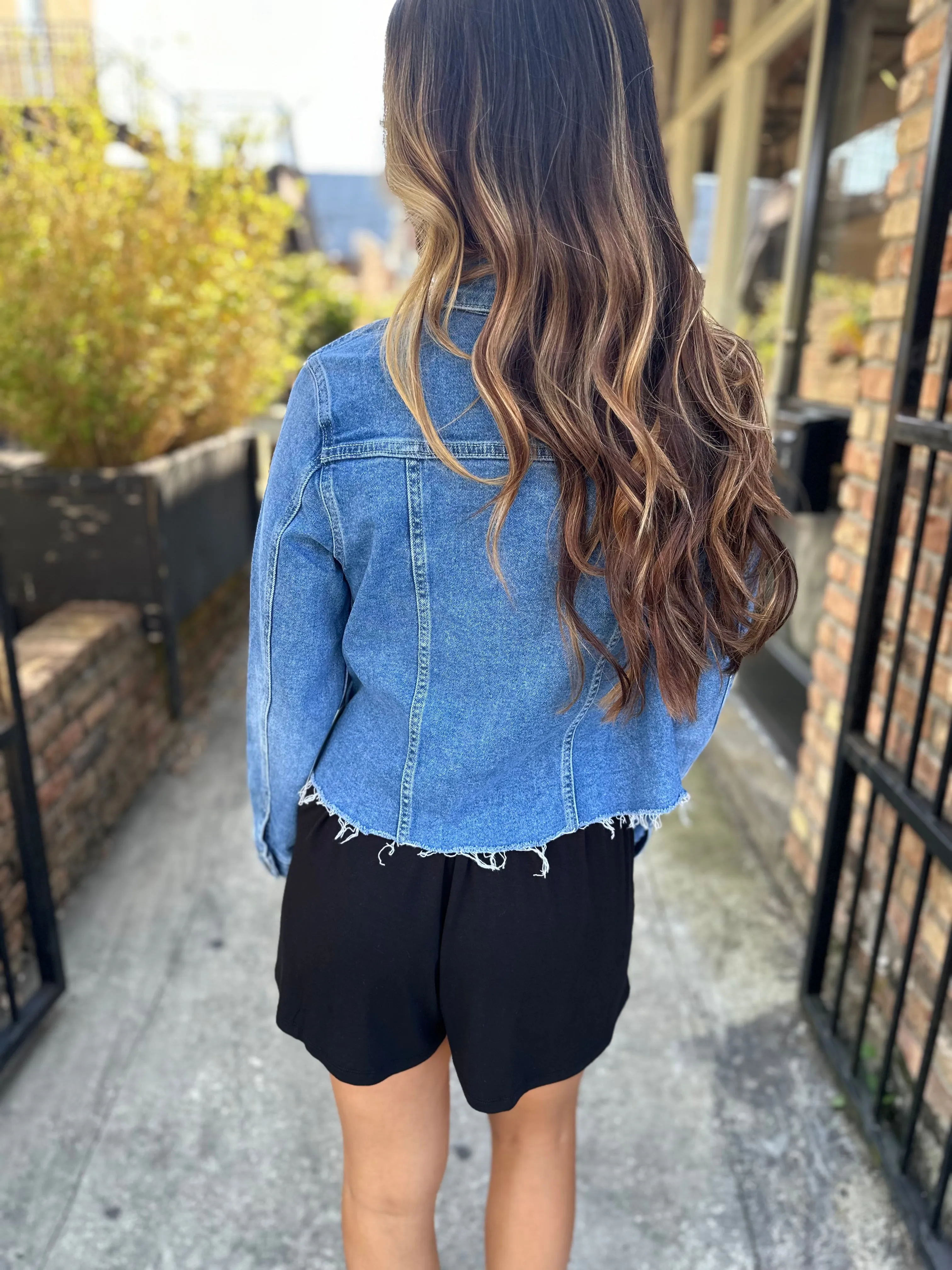 Clean Denim Jacket- Medium Denim