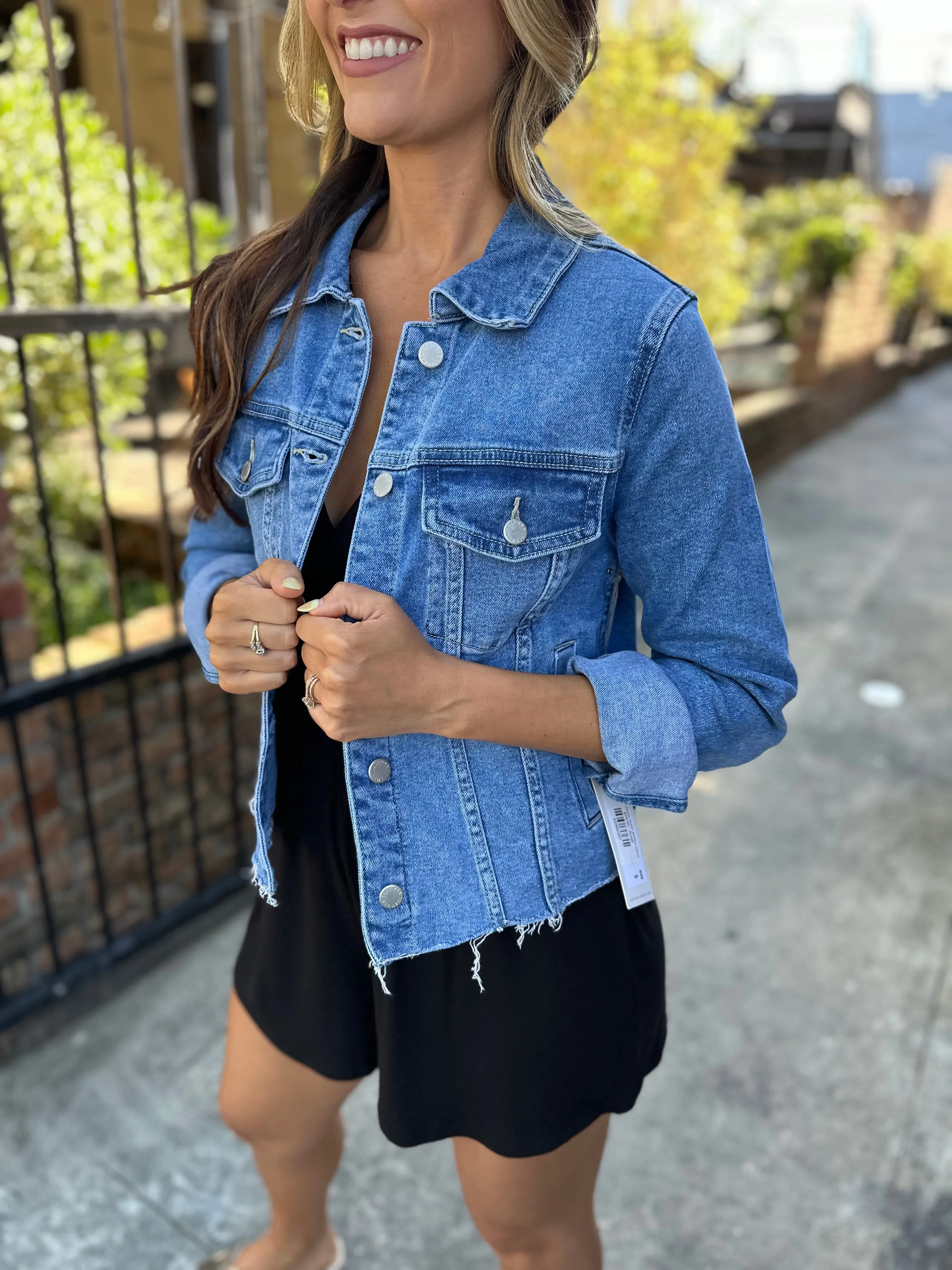 Clean Denim Jacket- Medium Denim