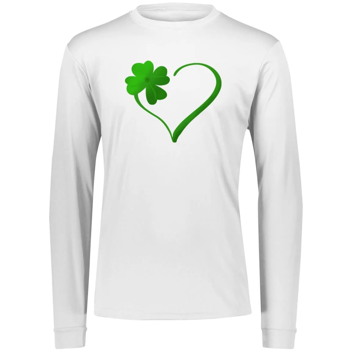 Clover Heart -- Youth Moisture-Wicking Long-Sleeve Tee