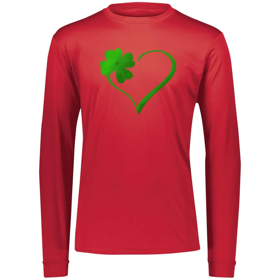 Clover Heart -- Youth Moisture-Wicking Long-Sleeve Tee