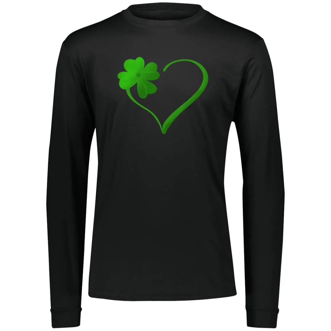 Clover Heart -- Youth Moisture-Wicking Long-Sleeve Tee