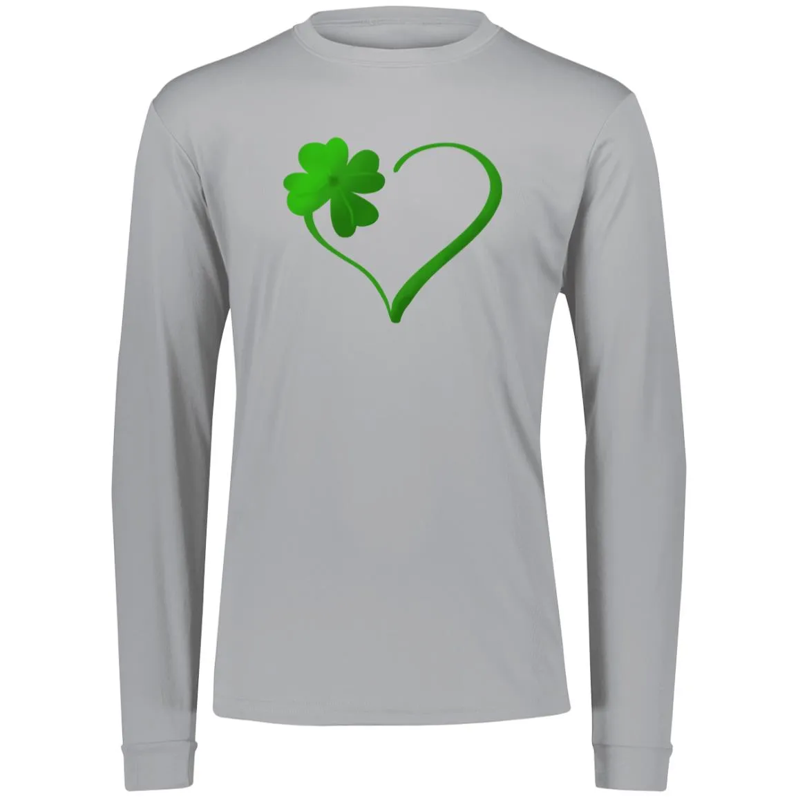 Clover Heart -- Youth Moisture-Wicking Long-Sleeve Tee