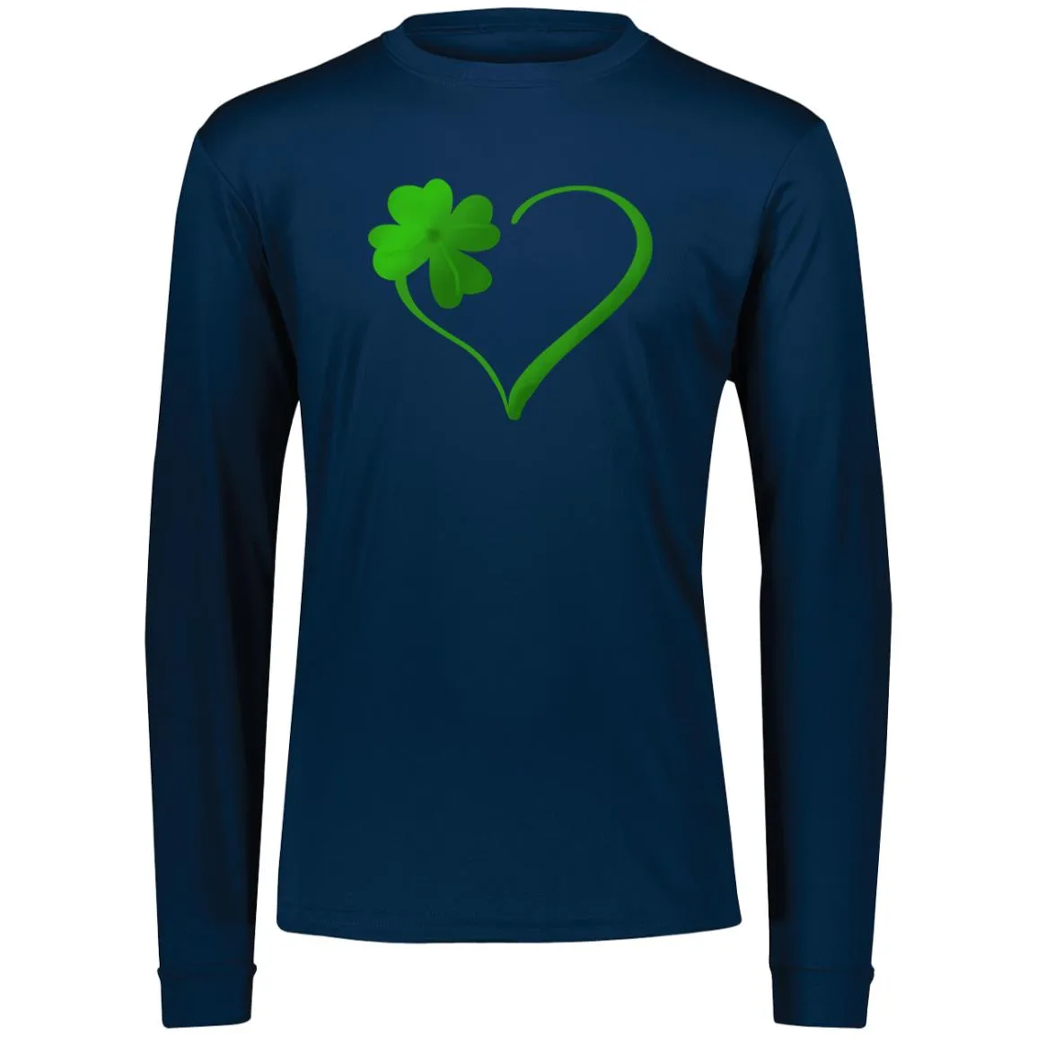 Clover Heart -- Youth Moisture-Wicking Long-Sleeve Tee