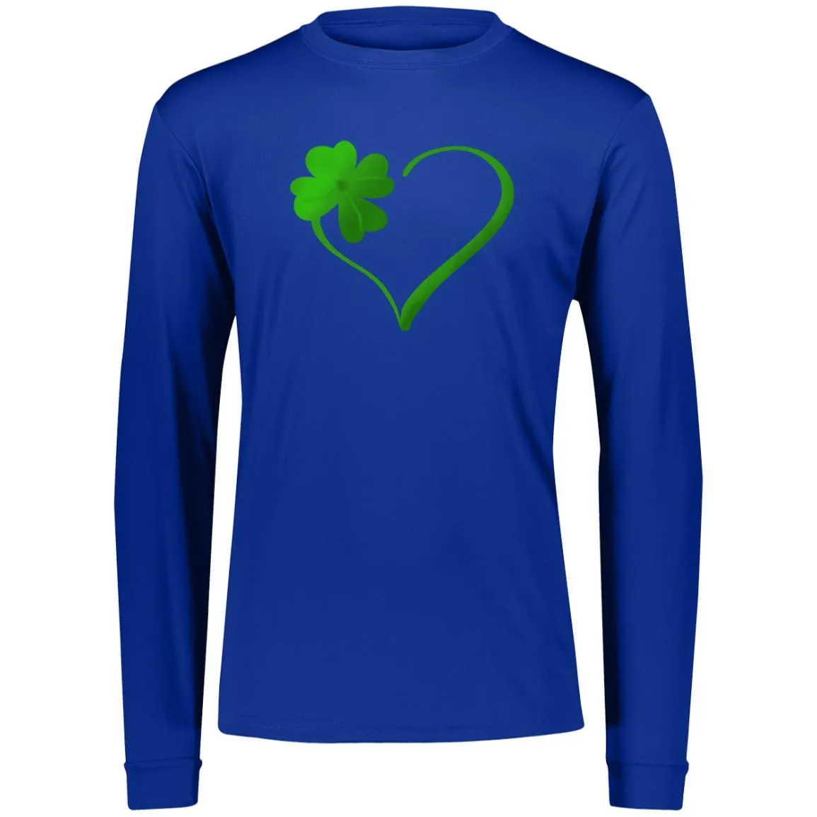 Clover Heart -- Youth Moisture-Wicking Long-Sleeve Tee