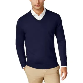 Club Room Men's Regular Fit Navy Blue Sweater
