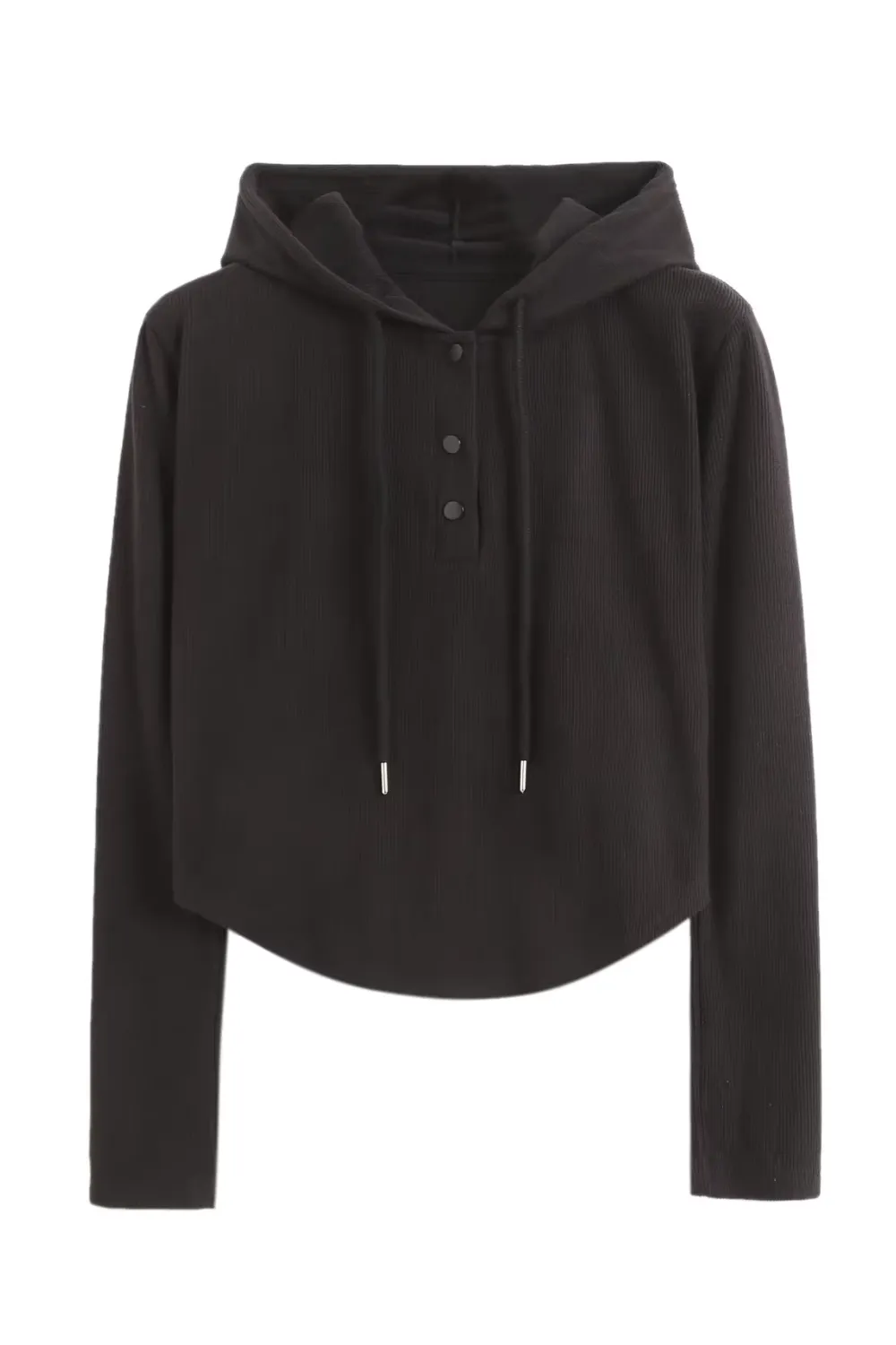 'Davina' Hooded Rib-Knit Cropped Sweater (3 Colors)
