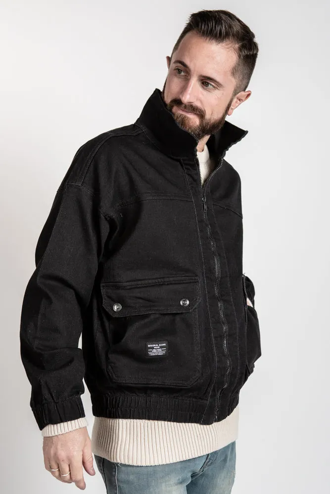 Denim Bomber - Black