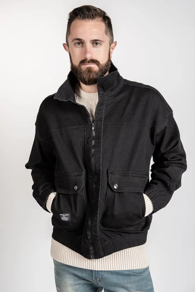 Denim Bomber - Black