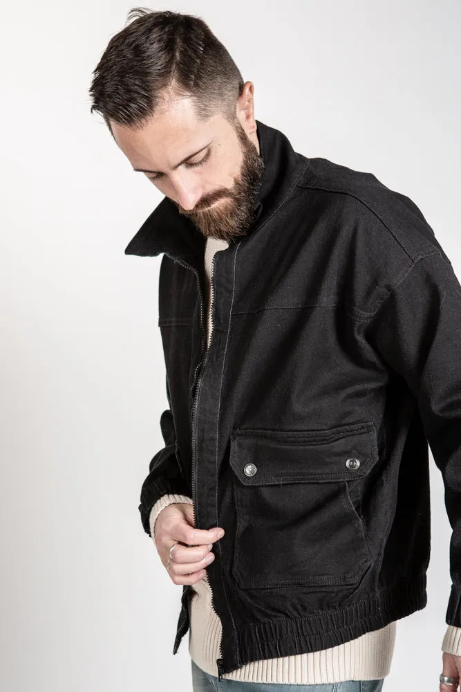 Denim Bomber - Black