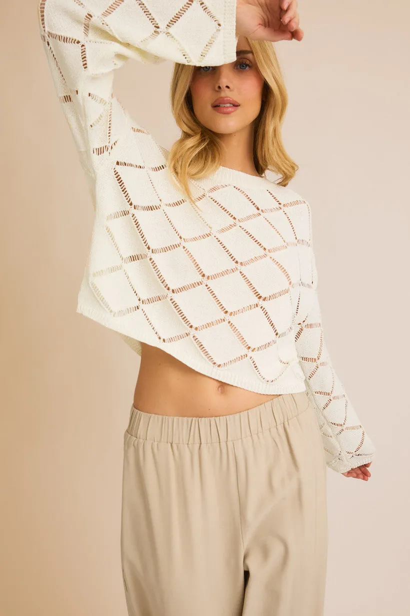 Diamond Knit Pullover