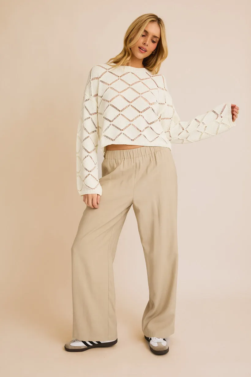 Diamond Knit Pullover