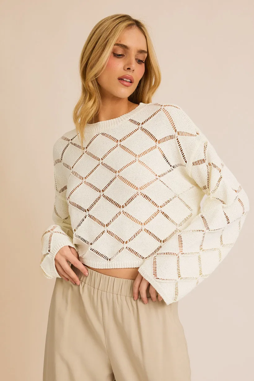 Diamond Knit Pullover