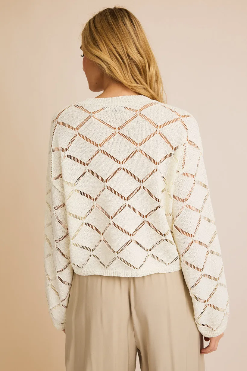 Diamond Knit Pullover