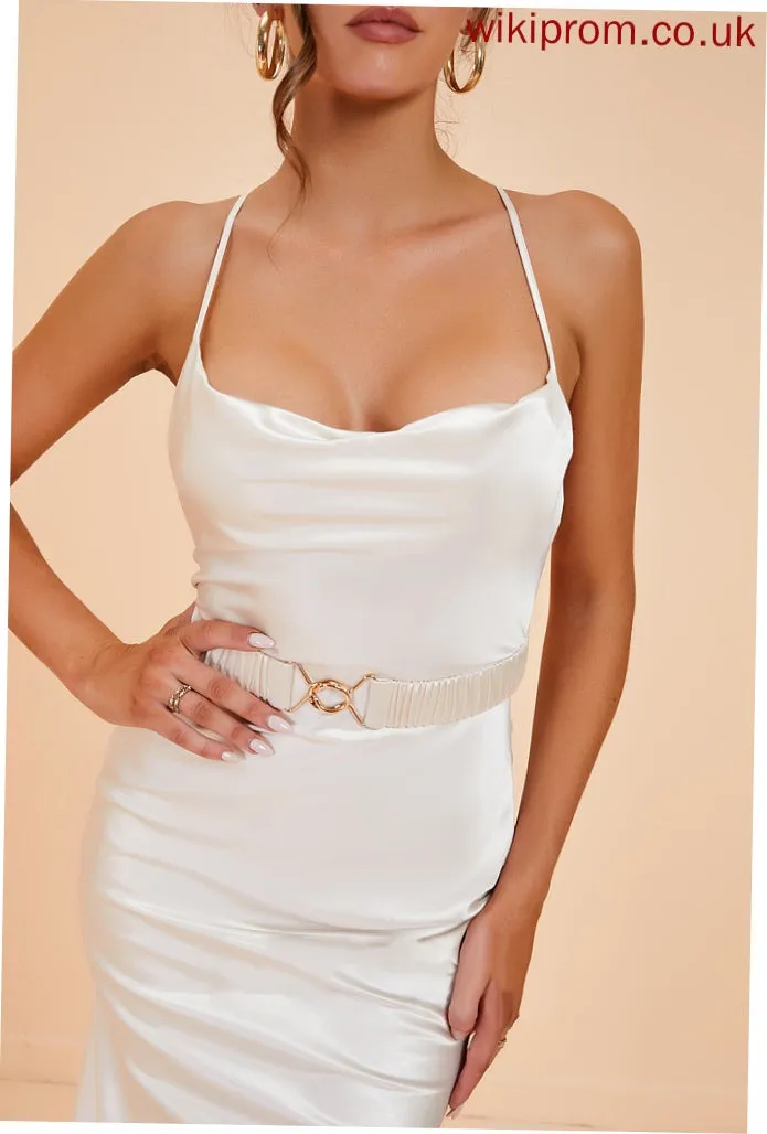 Dresses Midi Neck Cowl Polyester Club Dresses Bodycon Sexy Sleeveless Val