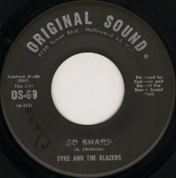 Dyke And The Blazers* - So Sharp / Don't Bug Me (7", Mono, Hol) (VG)4