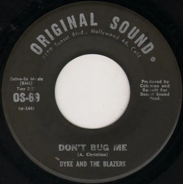 Dyke And The Blazers* - So Sharp / Don't Bug Me (7", Mono, Hol) (VG)4