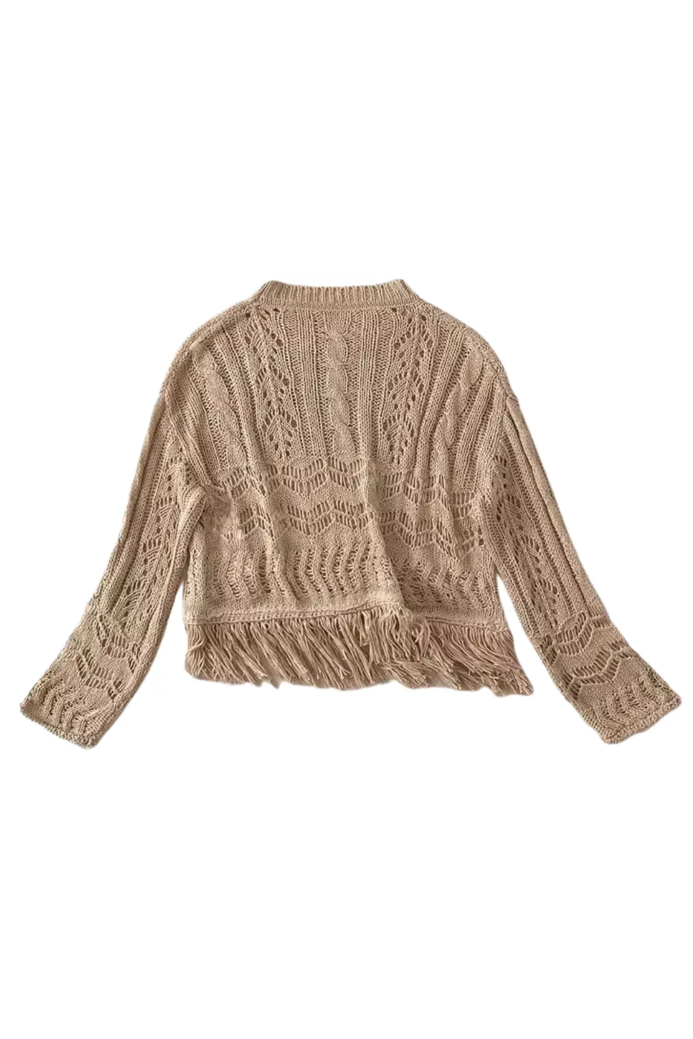 'Eileen' Round-Neck Tassel Knitted Sweater