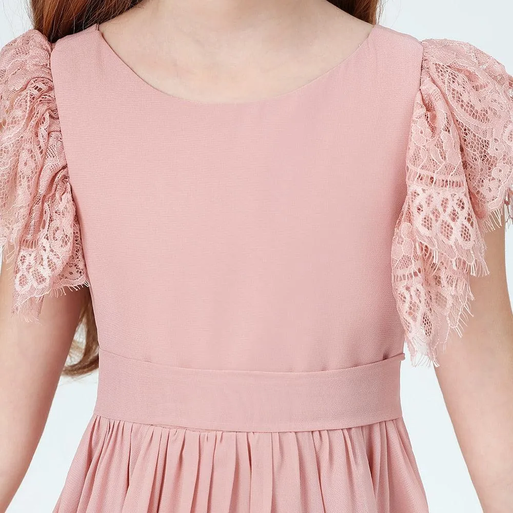 Elegant Prom Style Flower Girl Gown for Weddings & Parties