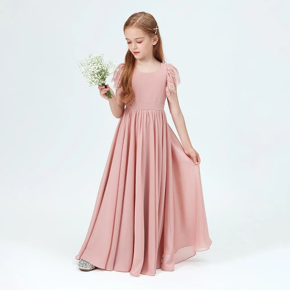 Elegant Prom Style Flower Girl Gown for Weddings & Parties