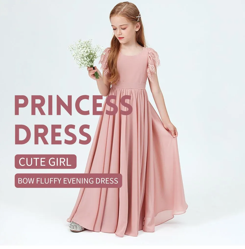 Elegant Prom Style Flower Girl Gown for Weddings & Parties