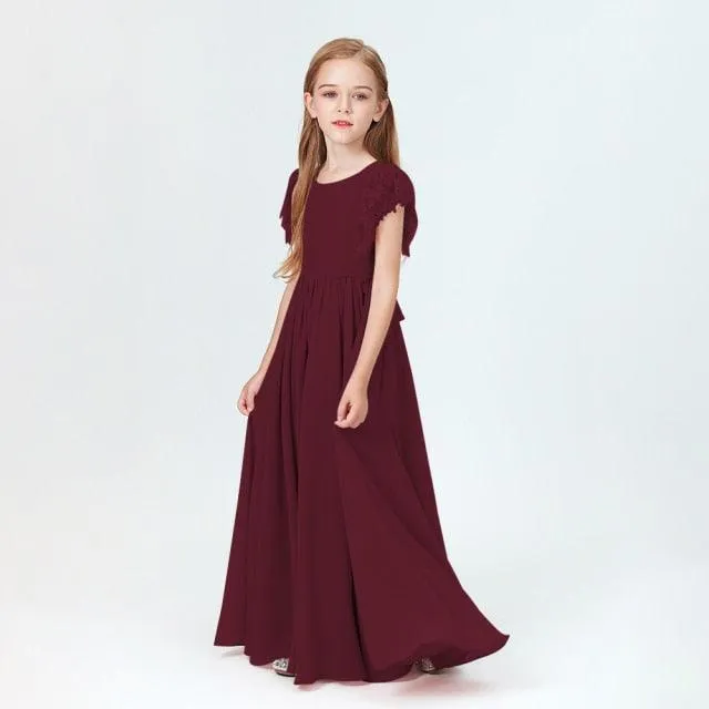 Elegant Prom Style Flower Girl Gown for Weddings & Parties