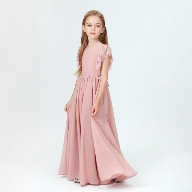 Elegant Prom Style Flower Girl Gown for Weddings & Parties