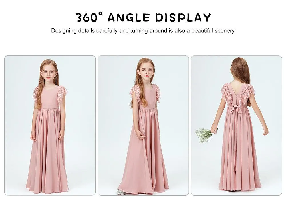 Elegant Prom Style Flower Girl Gown for Weddings & Parties